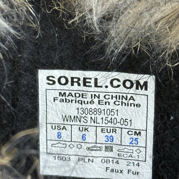 ✅Sorel Boot Womens 8 Joan Of Arctic Waterproof Lace Up Tall Winter Boot Fur Trim - Picture 2 of 9